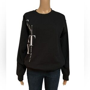 Black Graphic Sweatshirt